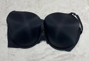 Torrid Curve Bra Women's 42DDD Solid Black Floral Lace Padded Opaque Underwire - Picture 1 of 7
