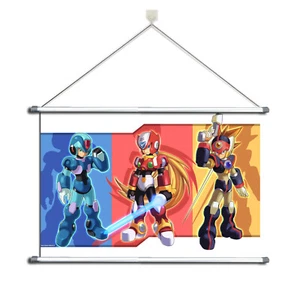 Rockman Megaman Axl X Zero Alloy Fabric Wall Poster Scroll - Picture 1 of 4