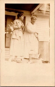 Postkarte Grace Coolidge und Mrs. Penny Plymouth Vermont RPPC unbesendet - Bild 1 von 2