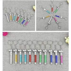 12 Pieces New Metal Pipes Durable Key Chain Mini Convenient Pipe Gift Bulk Set - Picture 1 of 11