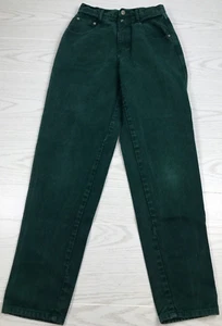Vintage 90s Jeans Womens 7/8 Nuovo County Seat Green High Rise Tapered Mom 25x30 - Picture 1 of 12