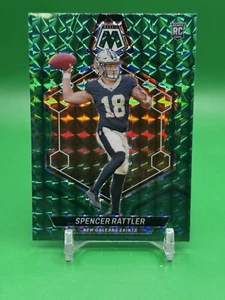2024 Mosaic SPENCER RATTLER Green Prizm Rookie Card RC Saints #393 - Picture 1 of 2