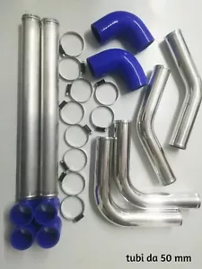 Kit tubi alluminio silicone 50MM costruzione del girotubi intercooler universale - Imagen 1 de 4