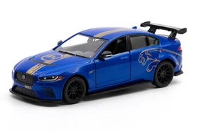 Kinsmart Jaguar XE SV Project 8 Blue 1:36 Scale 5 Inch US IMPORT DUTIES PAID - Picture 1 of 4