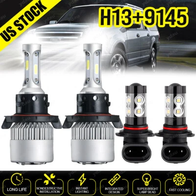 Для Ford Expedition 2007-2014 светодиодная фара Hi/Lo + противотуманные фары 4 лампы комбинированный комплект - Изображение 1 из 4