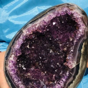7.87LB Natural amethyst Dinosaur egg Quartz Crystal specimen healing KH3034 - Picture 1 of 15