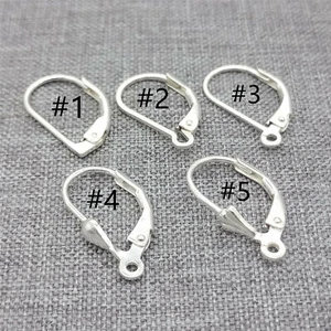 4 Pairs of 925 Sterling Silver Earring Plain Leverback Ear Wire for Earring - Picture 1 of 6