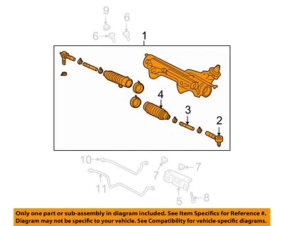 Used Rack and Pinion Assembly fits: 2004 Ford Explorer Power Rack and Pinion 4 D Foto 1 de 3