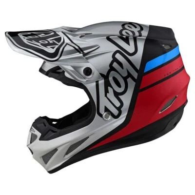 Casco Troy Lee Designs SE4 Compuesto Silueta con MIPS Plateado/Negro Mediano Foto 1 de 4