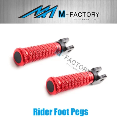 Clavijas delanteras rojas M-Grip Rider para Aprilia RSV4 1000 R de fábrica 09-17 16 15 Foto 1 de 4