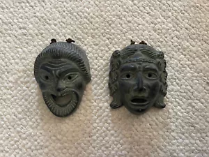 Set of Vintage Greek Tragedy Drama Masks - Picture 1 of 7