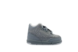 [832033-015] Air Jordan 3 Retro Toddlers TD Cool Grey/Blue Glow-Neutral Grey - Picture 1 of 12
