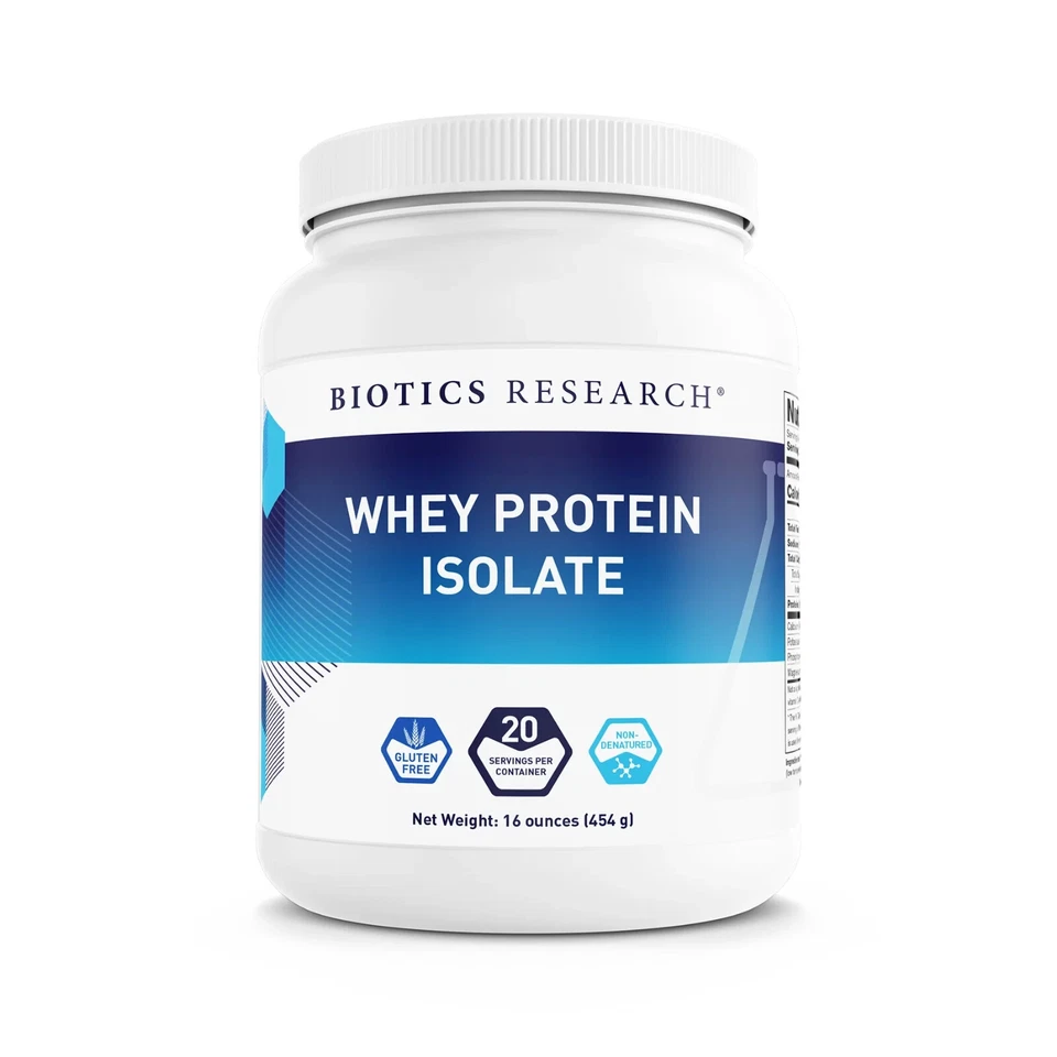 Biotics Research Whey Protein Isolate Unflavored 16 Oz Exp 02/26 - Image 1 of 2