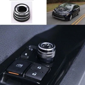 For Toyota Corolla 2020-2023 Black Aluminum Rearview Mirror Adjust Knob Ring NEW - Picture 1 of 7