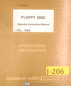 Jones & Lamson Floppy Dic Drive Unit, Operations Manual - Picture 1 of 4