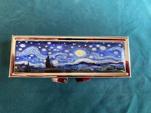 Van Gogh Pill Box 3 Compartment Medicine Case, Portable for Pocket / Purse - Picture 1 of 6