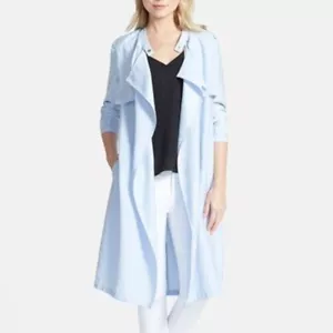 Nordstrom 288657 Trouvé Blue Soft Trench Dust Coat size L - Picture 1 of 3
