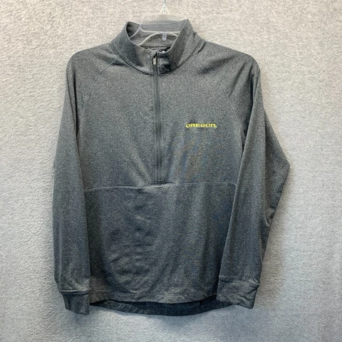 Oregon Ducks Sweatshirt Adult Medium Gray Football Stretch Perfromance Mens Cover