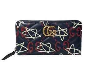 NUEVO GUCCI 448087 Ghost & Stars Apolo Cuero con Cremallera Alrededor - Imagen 1 de 12