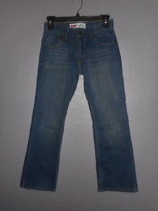 Levis 527 Boot Cut Blue Jeans 12 R Distressed 26x26 Denim EUC - Bild 1 von 9