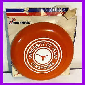 Rare 1970s UNIVERSITY OF TEXAS LONGHORNS Pro Sports Sideline Saucer FRISBEE Toy - Picture 1 of 7
