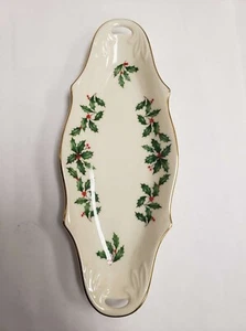 Lenox HOLIDAY CHRISTMAS CONDIMENT DISH BOWL 24K GOLD RIM NEW - Picture 1 of 2