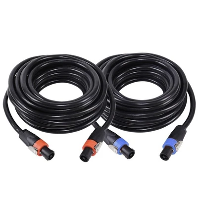 4 Conductors 25 Feet Speakon Extension Cable Pro PA DJ 4 Pole Speaker Audio Wire - Image 1 of 4