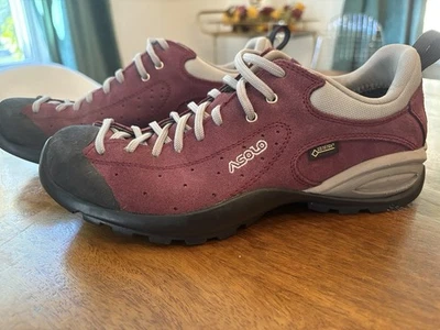 Zapatos de Senderismo Asolo Para Mujer 9 Tenis GTX Gortex Trail Running Púrpura Gamuza Foto 1 de 4