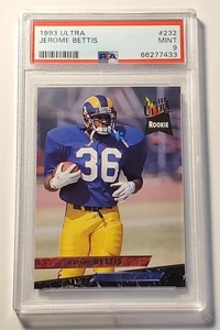 Tarjeta de novato Jerome Bettis 1993 Fleer Ultra RC #232 PSA 9 como nueva - Imagen 1 de 2