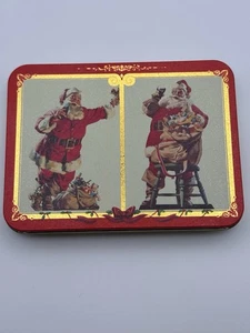 Coca-Cola Nostalgia Playing Cards, 2 Decks Of Cards in Metal Tin, USA (Santa) - Picture 1 of 4