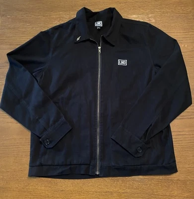 Loser Machine Co Men's Zip up Jacket Size Large Black with Eagle Logo Rare NICE - Image 1 of 4