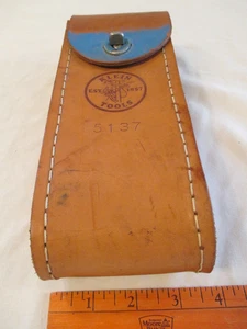 "Bolsa de cinturón vintage Klein Tools 5137 de cuero grueso de 10 x 3,5"" con bloqueo giratorio" - Imagen 1 de 15