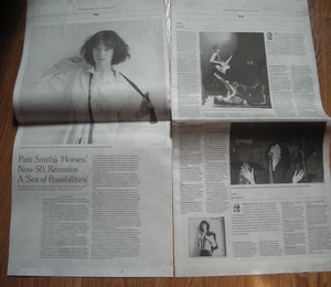 Patti Smith - New York Times - Pferde mit 50-4 Seiten Artikel 4 Fans! Nov 16,2025 - Bild 1 von 2
