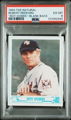 1984 The Natural Robert Redford Roy Hobbs Prop Baseball Blank Back PSA 6 Card - Image 1 of 2