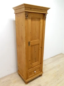 schöner Jugendstil Hochschrank von 1900 in Weichholz Beistellschrank - Bild 1 von 10
