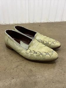 Steeple Chase Men's Sz 9.5 D Genuine Lizard leather Loafers Stylish Green - Picture 1 of 22