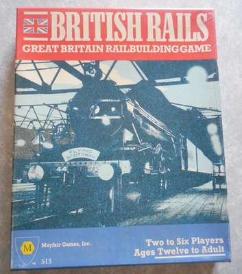 BRITISH RAILS: GREAT BRITAIN RAILBUILDING GAME, MAYFAIR GAMES #513, INCOMPLETE! - Image 1 of 3