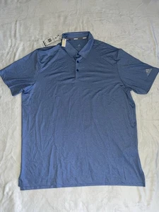 ADIDAS Climalite Kurzarm Golf Poloshirt Herren XL hellblau Polyester - Bild 1 von 3