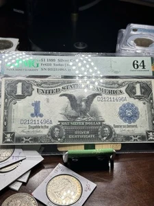 PMG 1899 Silver Certificate MS 64 Fr233 Teehee/Burke Black Eagle Annotation - Picture 1 of 8