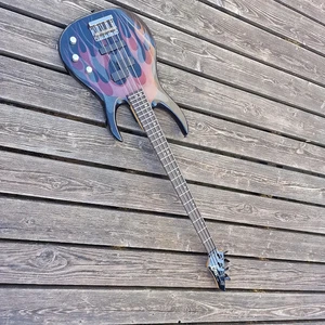 Chevy Gewa  Bass - Red Holografic flames  - Unikat  - Bild 1 von 9