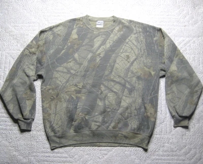 Sudadera camuflada vintage Jerzees al aire libre Realtree Hardwoods años 90 para hombre talla 2X Foto 1 de 4