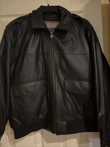 UPS Circle Of Honor Leather Jacket Mens XLarge Bomber Removable Quilted Brown - Picture 1 of 7