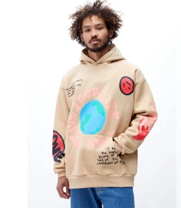 Pacsun Increase The Peace Herren Unisex Hoodie Large Oversized Pullover Grafik T - Bild 1 von 16