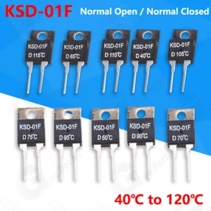 KSD-01F Termostati Interruttore Controllo Temperatura Normale Aperto/Chiuso da 40°C a 120°C - Foto 1 di 11