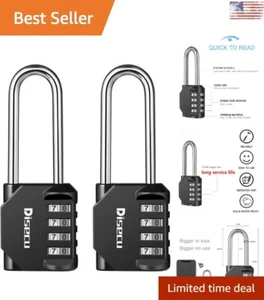 Outdoor Waterproof Combination Lock - School Gym Locker - Sports Locker - 2 Pack - Picture 1 of 8