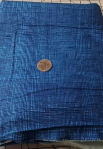 2 7/8 Yds Heath Blue Black Lines Fabric Alexander Henry Fashion for Home Collect - Picture 1 of 2