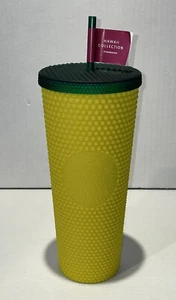 🍍Starbucks Pineapple 2020 Studded Yellow Tumbler Cup 24 Oz Venti NEW - Picture 1 of 7