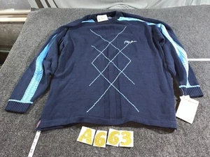 SUÉTER VINTAGE PHAT FARM XL AZUL TEJIDO CABLE NUEVO CON ETIQUETAS - ESTILO HIP HOP AÑOS 90 - Imagen 1 de 7