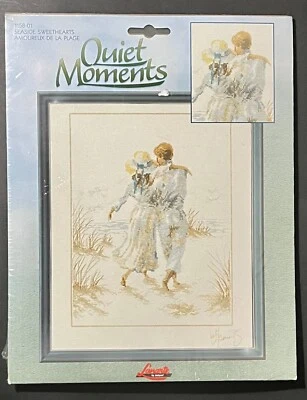 Новый набор для вышивки счетным крестом Janlynn Quiet Moments «Seaside Sweethearts» No1158 - Изображение 1 из 3