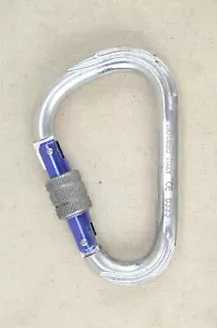 Trango Moschettone di Bloccaggio a Vite, HMS/Perla, Blu, 22KN - Ingranaggio da Arrampicata - Foto 1 di 7
